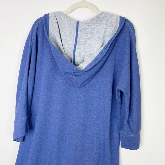 Soft Surroundings Terry Sweatshirt Hoodie Womens Size XS Blue Pullover Tunic - Picture 6 of 6